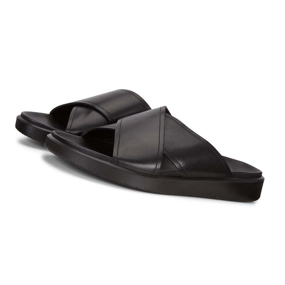 Men's Ecco Flowt Lx Sandals Black | Canada 589CTV